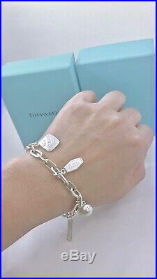 Tiffany & Co. Silver 1837 Elements 5 Five Charm Bracelet 7in / 22.7gr. 190221G