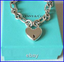 Tiffany & Co Silver 925 Heart Charm Arc Bracelet