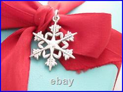 Tiffany & Co Silver 925 Snowflake Snow Flake Charm Pendant 4 Necklace Bracelet