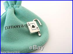 Tiffany & Co Silver Ace Spade Spades Padlock Pendant Charm for Necklace Bracelet