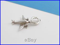 Tiffany & Co Silver Airplane Plane Charm Pendant 4 Necklace / Bracelet Clasp