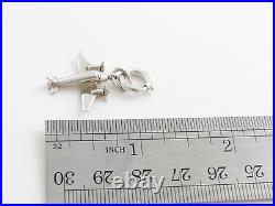 Tiffany & Co Silver Airplane Plane Charm Pendant 4 Necklace / Bracelet Clasp