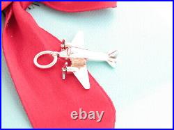 Tiffany & Co Silver Airplane Plane Charm Pendant For Necklace Bracelet
