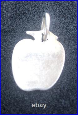 Tiffany & Co Silver Apple Charm Pendant For Bracelet Or Necklace Sterling 925