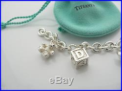 Tiffany & Co Silver Baby Duck Cup Shoes Bear Charm Bracelet Bangle ...
