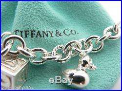 Tiffany & Co Silver Baby Duck Cup Shoes Bear Charm Bracelet Bangle Excellent