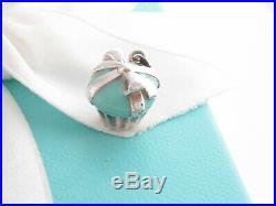 Tiffany & Co Silver Blue Enamel Cupcake Ribbon Charm Pendant 4 Necklace Bracelet