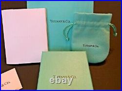 Tiffany & Co Silver Blue Enamel Cupcake Ribbon Charm Pendant Necklace Bracelet