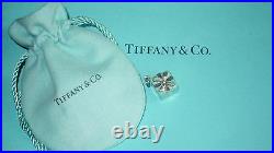 Tiffany & Co. Silver Blue Enamel Gift Box Charm Pendant for Necklace Bracelet