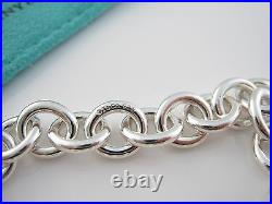 Tiffany & Co Silver Blue Enamel Lollipop Lolli Pop Charm Bracelet Bangle