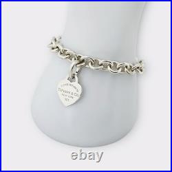 Tiffany & Co Silver Charm Bracelet with Detachable Return to Tiffany Heart Tag Tiffany & Co Silver Charm Bracelet with Detachable Return to Tiffany Heart Tag
