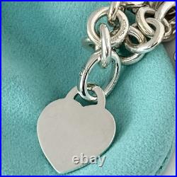 Tiffany & Co Silver Charm Bracelet with Detachable Return to Tiffany Heart Tag Tiffany & Co Silver Charm Bracelet with Detachable Return to Tiffany Heart Tag