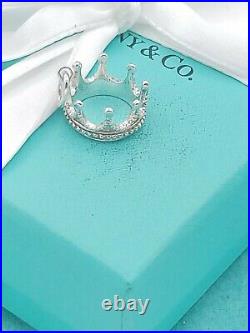 Tiffany & Co Silver Crown Princess Pendant Charm 4 Necklace Bracelet