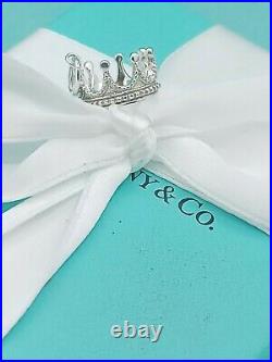 Tiffany & Co Silver Crown Princess Pendant Charm 4 Necklace Bracelet