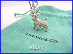 Tiffany & Co Silver Dogs Poodle Westie Retriever Charm Bracelet Bangle 7.9 Inch