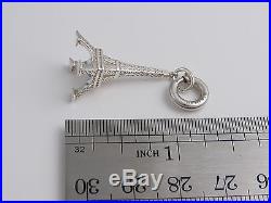 Tiffany & Co Silver Eiffel Tower Charm Pendant 4 Necklace Bracelet