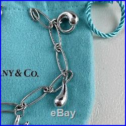 Tiffany & Co. Silver Elsa Peretti Heart Starfish Teardrop Bean Charms Bracelet