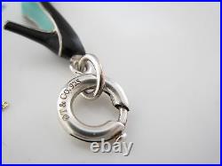 Tiffany & Co Silver Enamel Shoe Pump Charm For Necklace Bracelet Circle