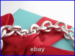 Tiffany & Co Silver Gift Padlock Heart Charm Bracelet 7.5
