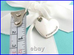 Tiffany & Co Silver Heart Cut Out Double Heart Charm Pendant 4 Necklace Bracelet