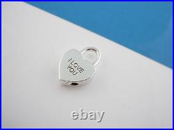 Tiffany & Co Silver I LOVE YOU Heart Padlock Pendant Charm 4 Necklace Bracelet