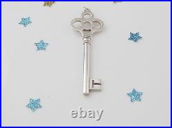 Tiffany & Co Silver Large 2.5 Inch Crown Key Pendant Charm 4 Necklace Bracelet