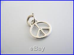 Tiffany & Co Silver Large Peace Sign Circle Charm Pendant for Necklace Bracelet