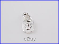 Tiffany & Co Silver Lock Key Hole Charm Clasp Pendant 4 Necklace Bracelet