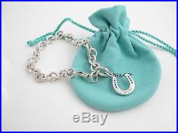Tiffany & Co Silver Lucky Horseshoe Horse Shoe Charm Bracelet Bangle