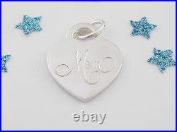 Tiffany & Co Silver Mom Heart Pendant Charm Jump Ring 4 Necklace Bracelet