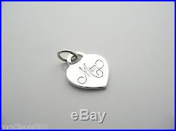 Tiffany & Co Silver Mom Heart Pendant Clasp Charm Jump Ring 4 Necklace Bracelet