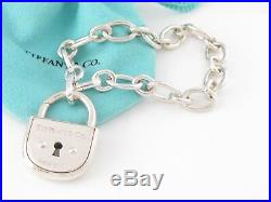Tiffany & Co Silver NEW RARE Arc Lock Charm Clasping End Bracelet 8