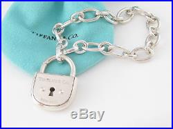 Tiffany & Co Silver NEW RARE Arc Lock Charm Clasping End Bracelet 8