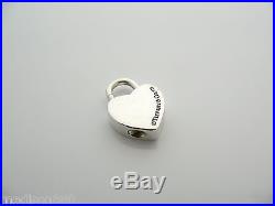 Tiffany & Co Silver Notes Heart Padlock Pendant Charm for Necklace Bracelet