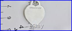 Tiffany & Co Silver Notes Script New York 7.25 Heart Charm Bracelet Spring Ring