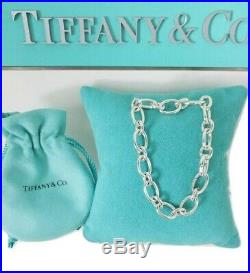 Tiffany & Co Silver Oval Clasp end only Clasping Link 7 Charm Bracelet