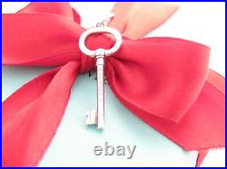 Tiffany & Co Silver Oval Key Pendant Charm For Necklace Or Bracelet