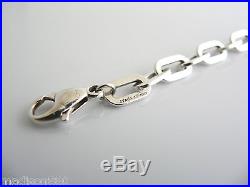 Tiffany & Co Silver Oval Link Charm Bracelet Bangle 7.75 Chain Rare