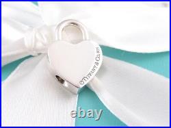 Tiffany & Co Silver Peace Heart Padlock Pendant Charm 4 Necklace Bracelet Pouch