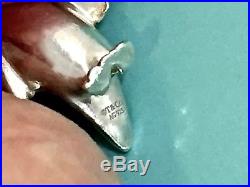 Tiffany & Co. Silver Penguin Animal Black Blue Enamel Charm for Bracelet 1875B