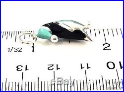 Tiffany & Co. Silver Penguin Animal Black Blue Enamel Charm for Bracelet 1875B