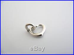 Tiffany & Co Silver Peretti Open Heart Charm Pendant Clasp 4 Necklace Bracelet
