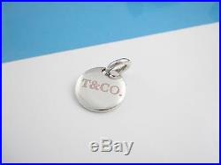 Tiffany & Co Silver Pink Enamel Charm Pendant 4 Necklace / Bracelet
