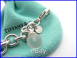 Tiffany & Co Silver Pink Purple Gemstone Dangle Charm Bracelet Bangle Rare