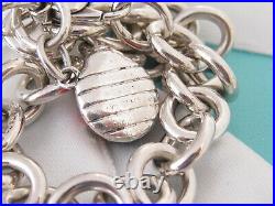 Tiffany & Co Silver Red Ladybug Charm Bracelet Pouch