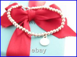 Tiffany & Co Silver Return To Tiffany Circle Mini Bead Charm Bracelet 7
