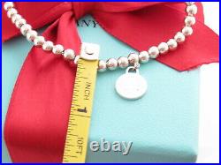Tiffany & Co Silver Return To Tiffany Circle Mini Bead Charm Bracelet 7