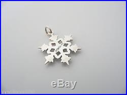 Tiffany & Co Silver Snowflake Charm Clasp 4 Necklace Bracelet Excellent Rare