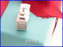 Tiffany & Co. Silver Trolley Diamond Charm Pendant For Necklace Bracelet