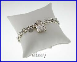 Tiffany & Co. Sterling Silver 1837 Padlock Charm Bracelet Rare